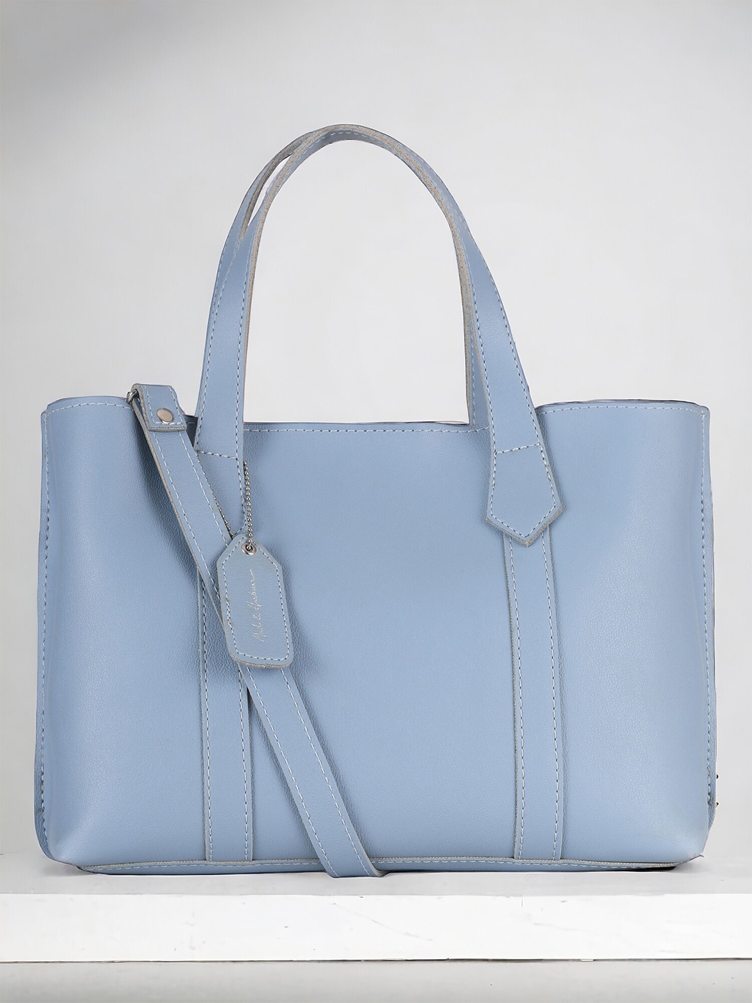 

Mast & Harbour Blue Buckle Detail PU Structured Handheld Bag