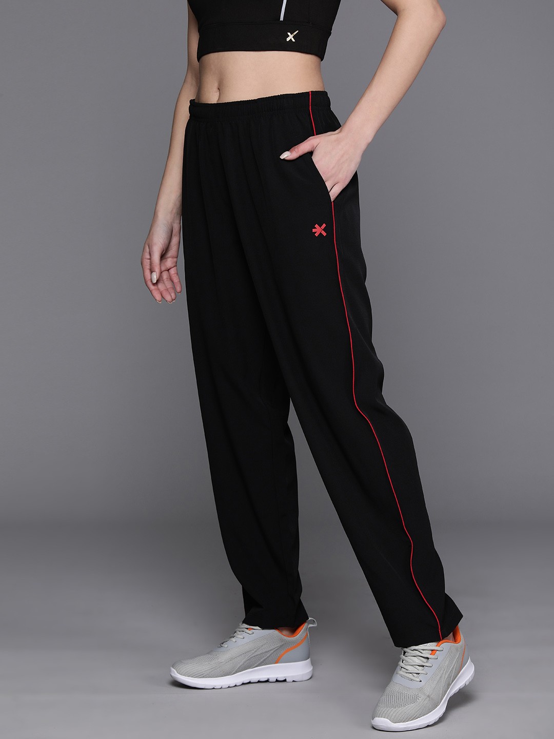 

HRX by Hrithik Roshan Women Rapid-Dry Training Track Pants, Black