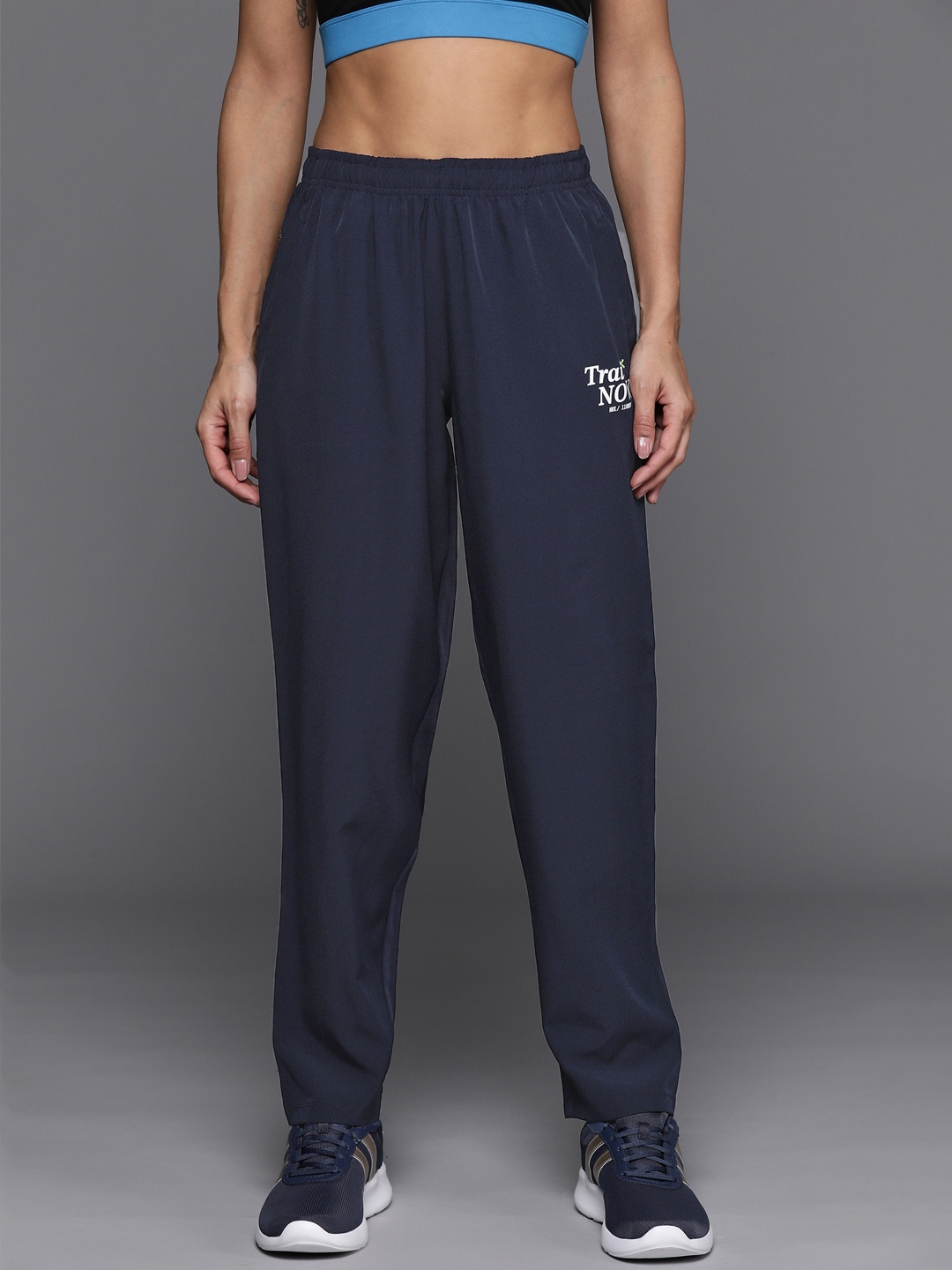 

HRX by Hrithik Roshan Women Rapid-Dry Training Track Pants, Navy blue