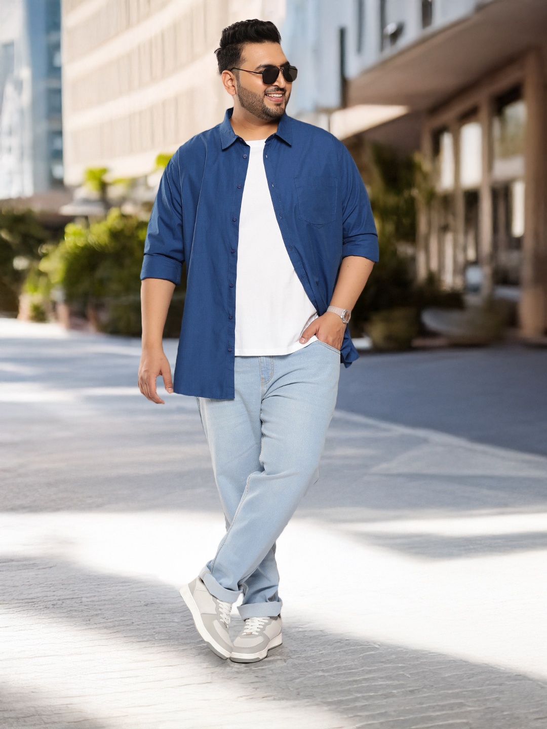 Sztori Men Plus Size Regular Fit Jeans, Blue