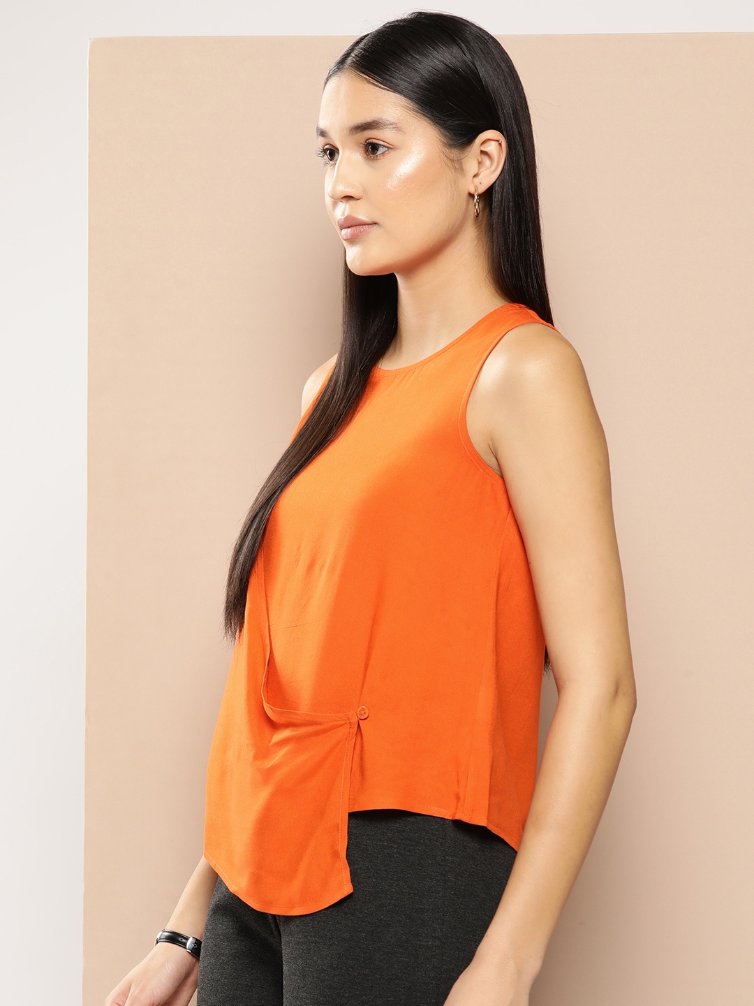 

Chemistry Layered Detail Top, Orange