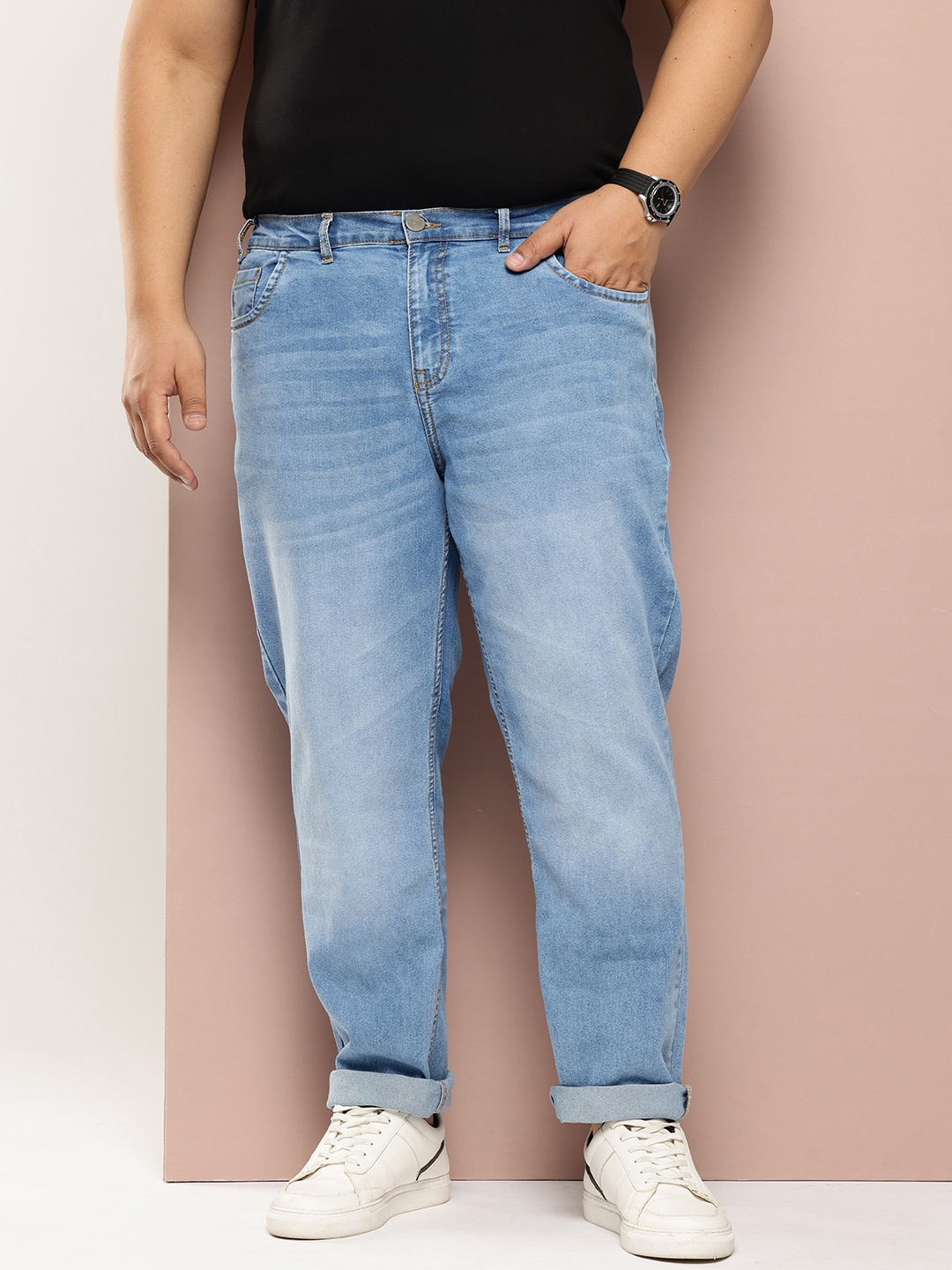 

Sztori Men Light Fade Tapered Fit Jeans, Blue