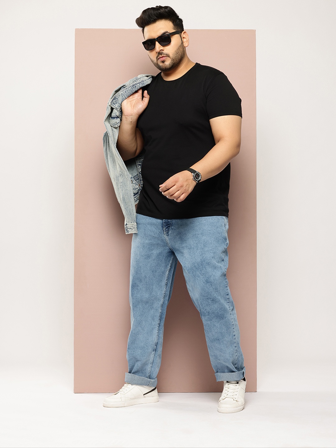

Sztori Men Plus Size Straight Fit Jeans, Blue