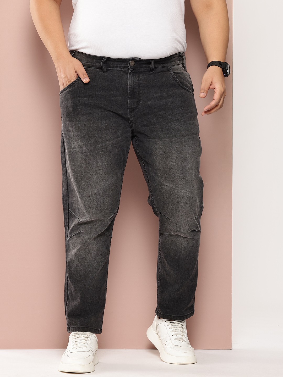 

Sztori Men Plus Size Tapered Fit Jeans, Charcoal