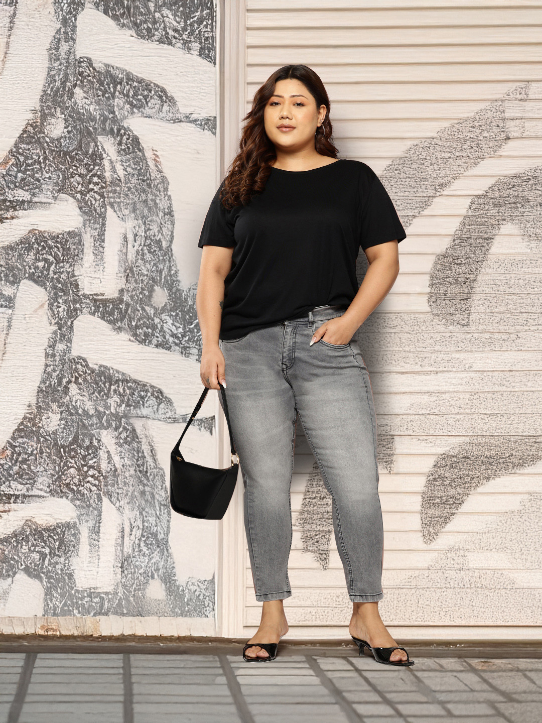 

Sztori Women Plus Size Slim Fit Stretchable Jeans, Grey
