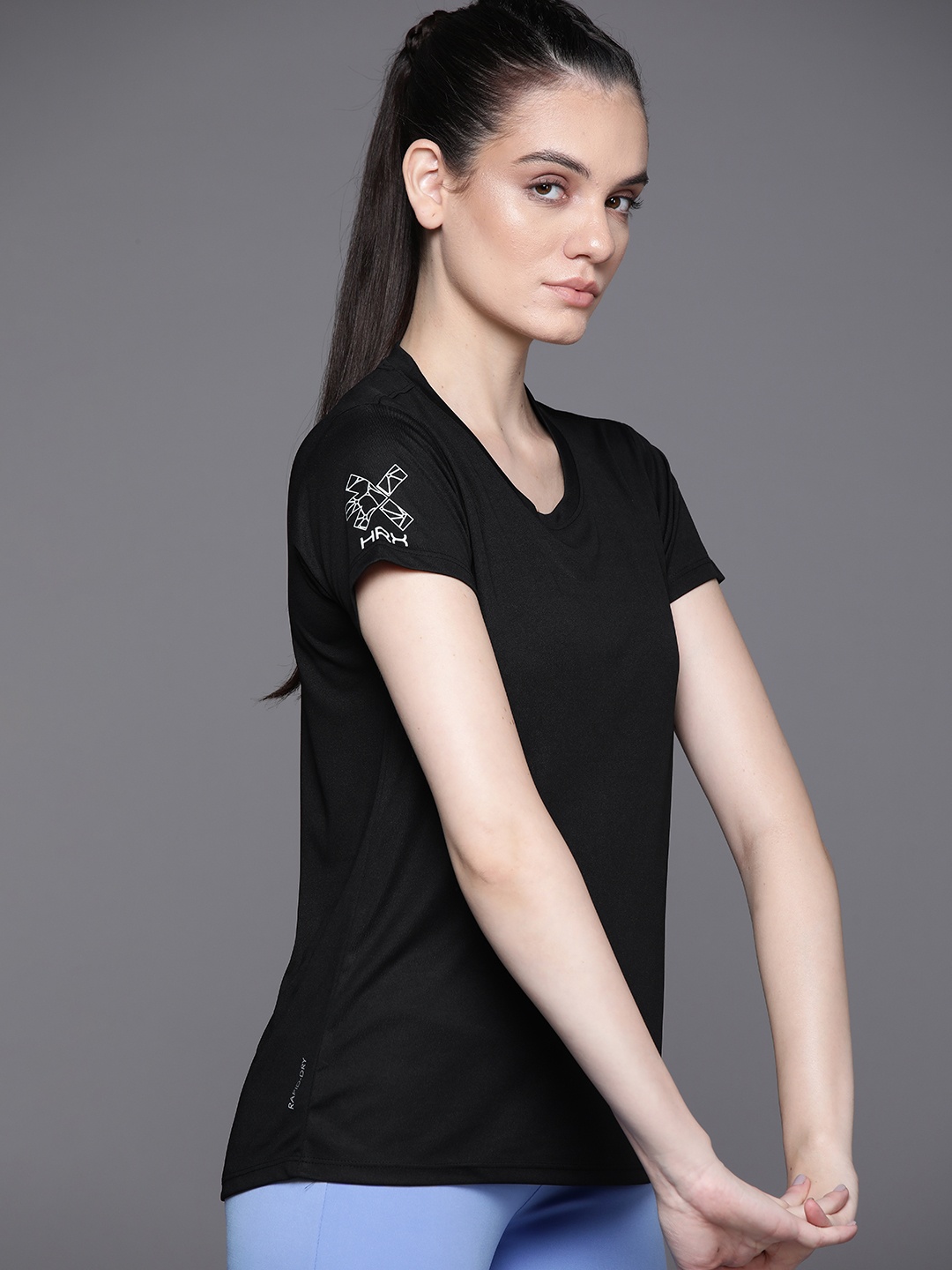 

HRX by Hrithik Roshan Rapid-Dry Training T-shirt, Black