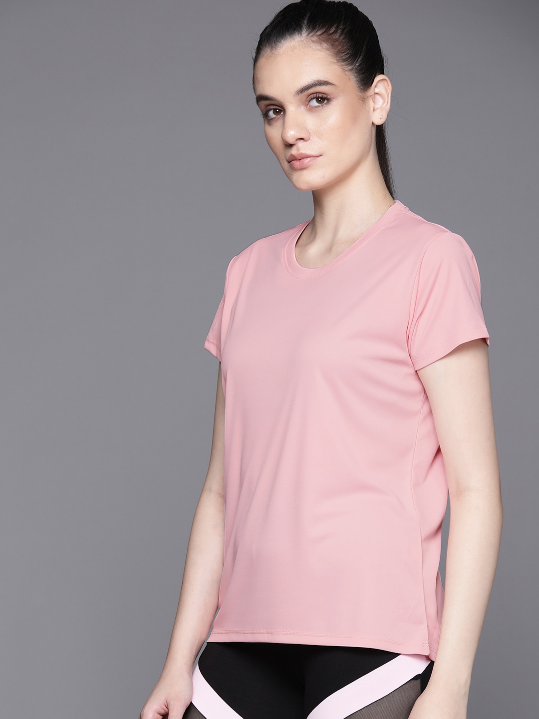 

HRX by Hrithik Roshan Rapid-Dry Training T-shirt, Pink