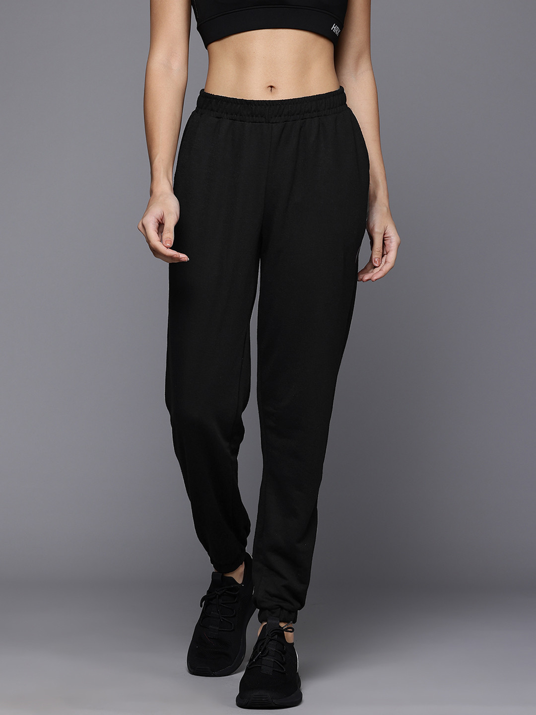 

HRX by Hrithik Roshan Women Solid Running Joggers, Black