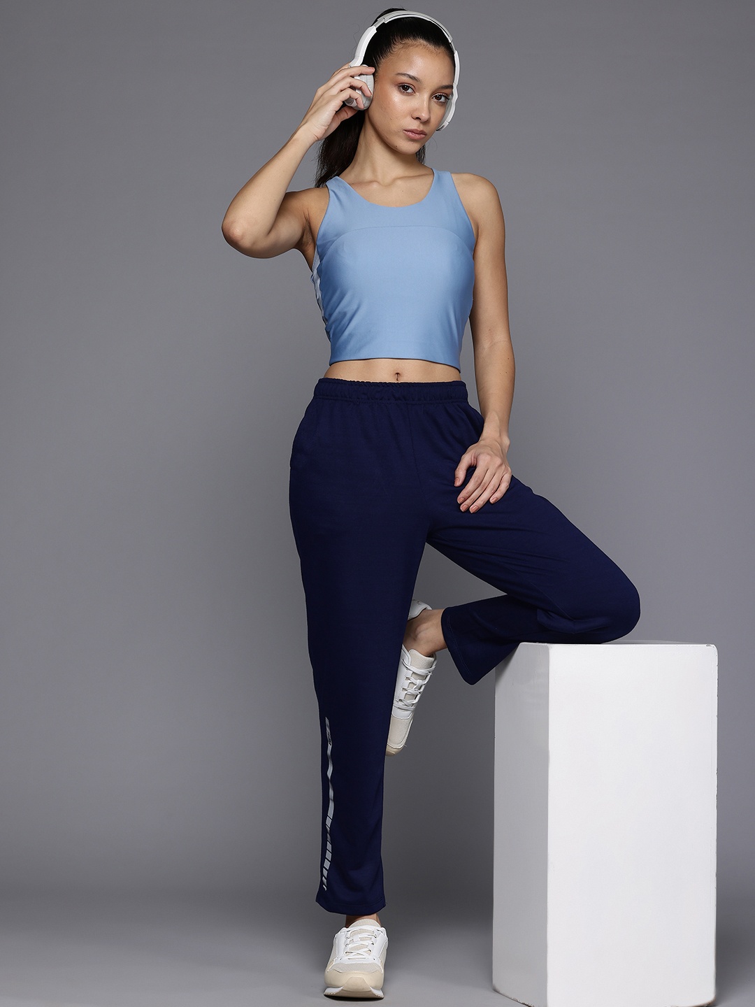 

HRX by Hrithik Roshan Women Lifestyle Track Pants, Navy blue