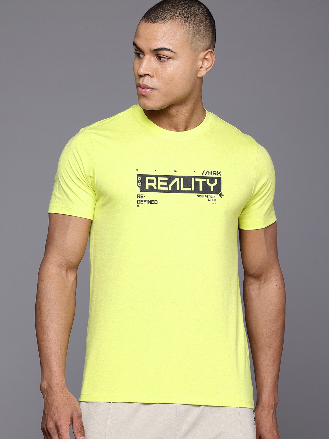 

HRX by Hrithik Roshan Typography Print Lifestyle T-shirt, Fluorescent green