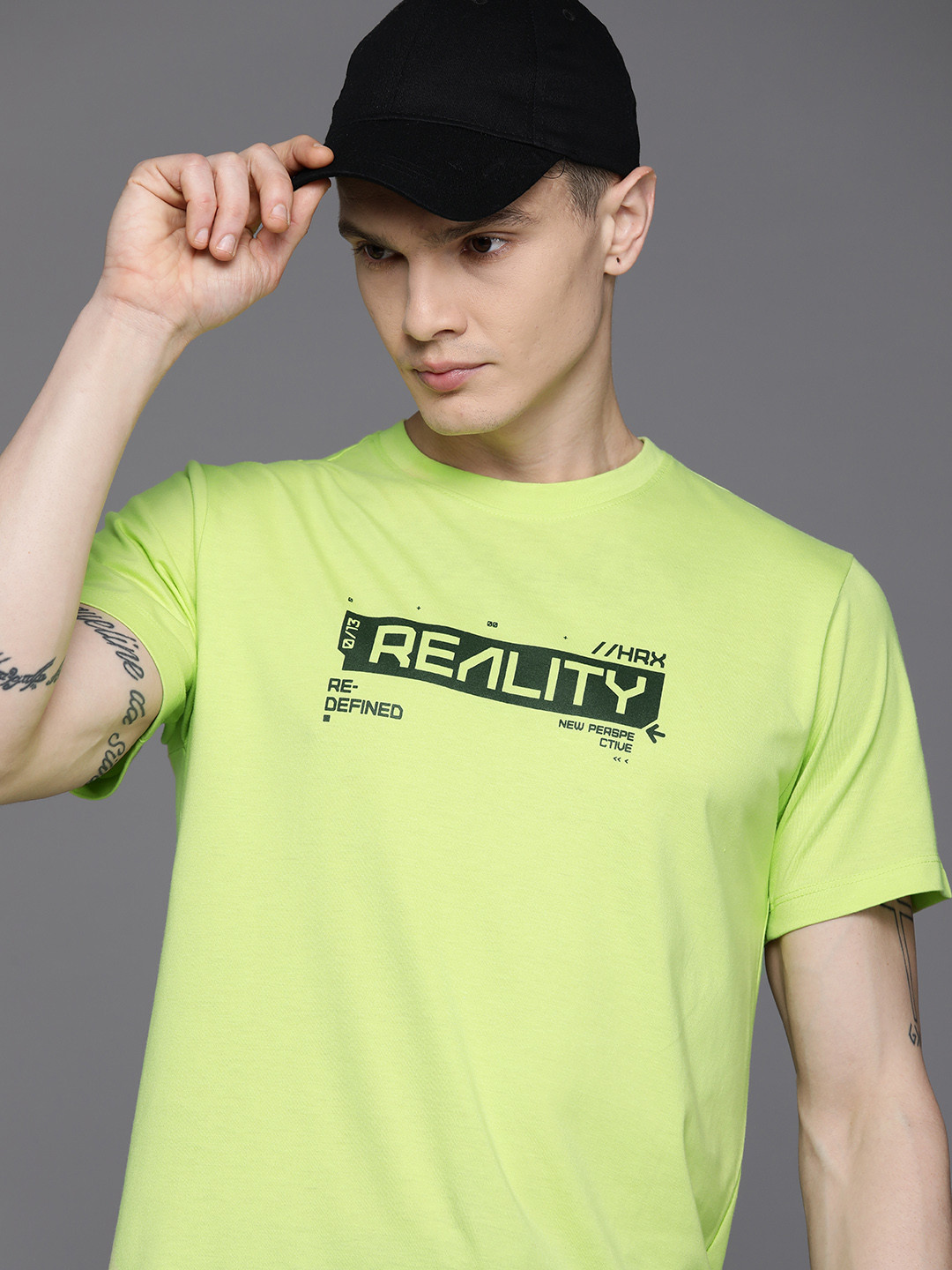 

HRX by Hrithik Roshan Printed Lifestyle T-shirt, Lime green