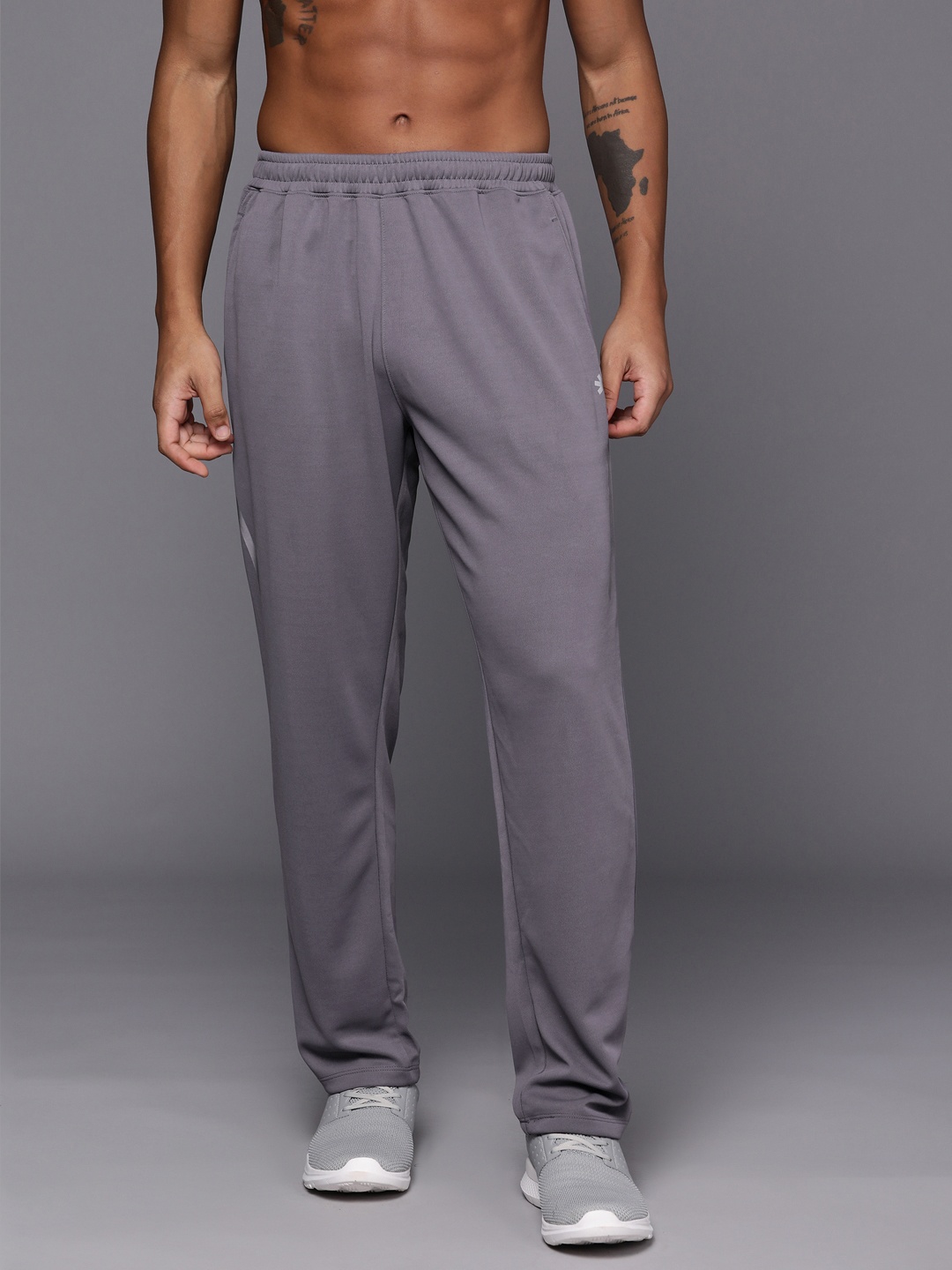 

HRX by Hrithik Roshan Men Rapid Dry Antimicrobial Finish Running Track Pants, Grey