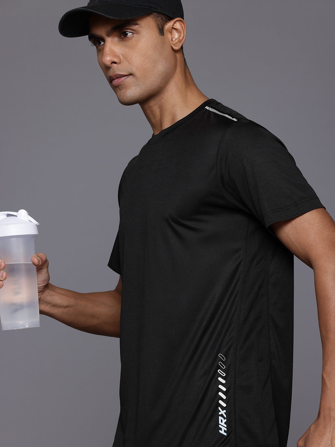 

HRX by Hrithik Roshan Rapid-Dry Running T-shirt, Black