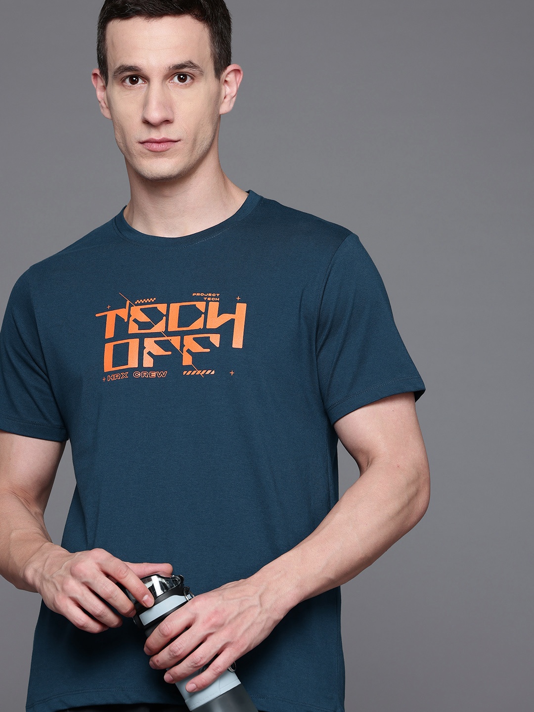 

HRX by Hrithik Roshan Typography Print Lifestyle T-shirt, Teal