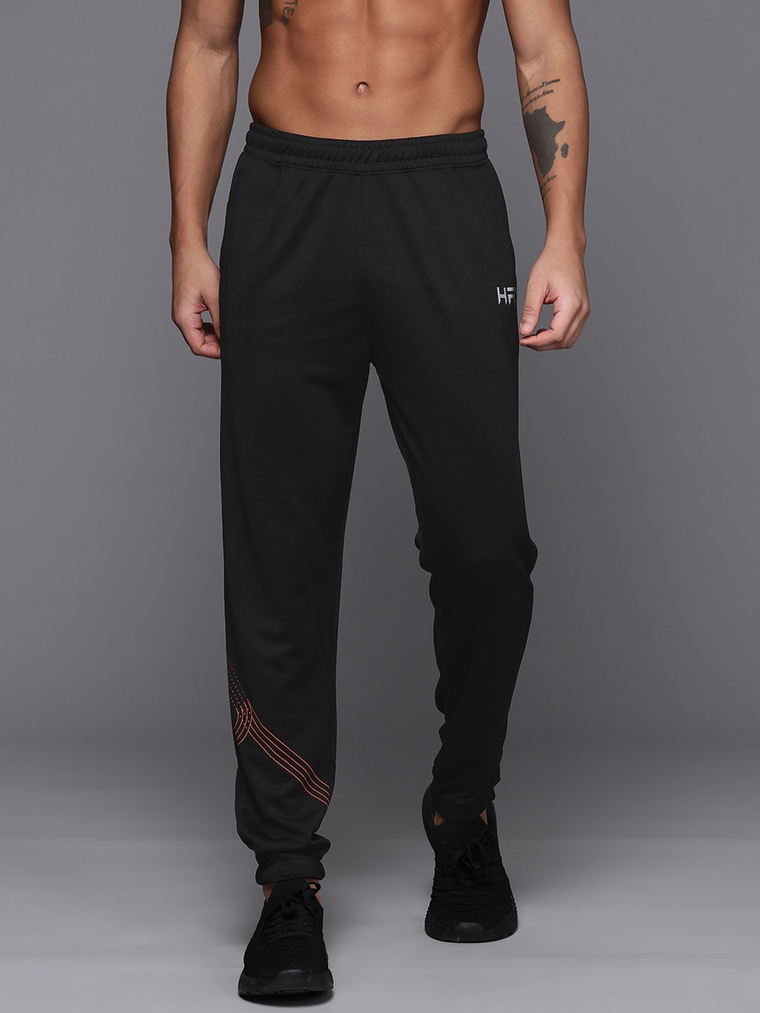 

HRX by Hrithik Roshan Men Rapid-Dry Running Track Pants, Black