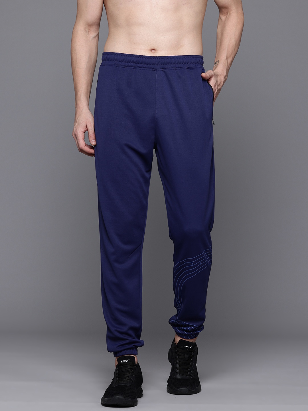 

HRX by Hrithik Roshan Men Rapid-Dry Running Joggers, Navy blue