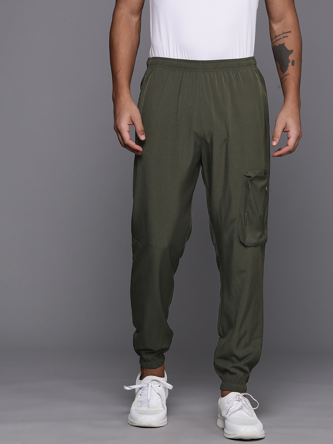 

HRX by Hrithik Roshan Men Running Rapid-Dry Joggers, Olive