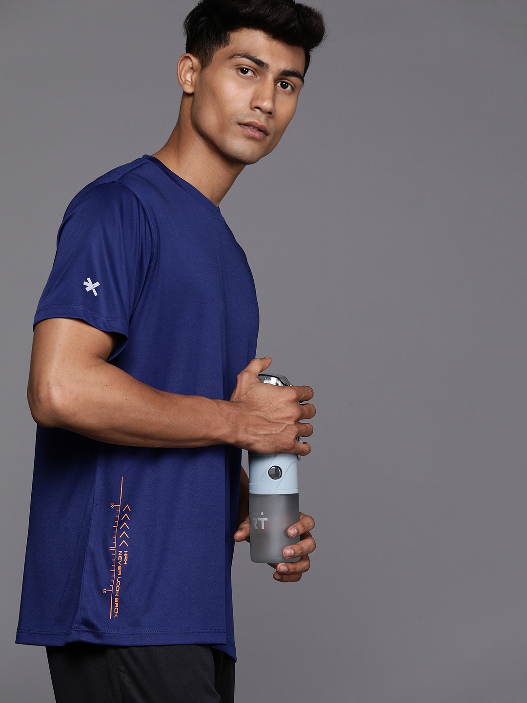 

HRX by Hrithik Roshan Rapid-Dry Running T-shirt, Blue