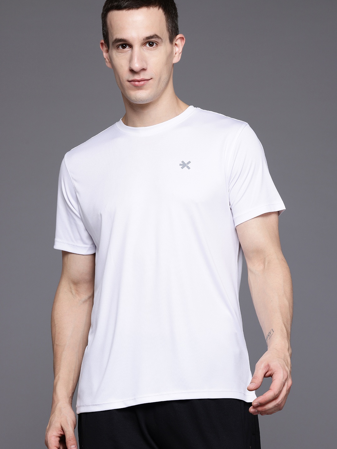 

HRX by Hrithik Roshan Rapid-Dry Running T-shirt, White