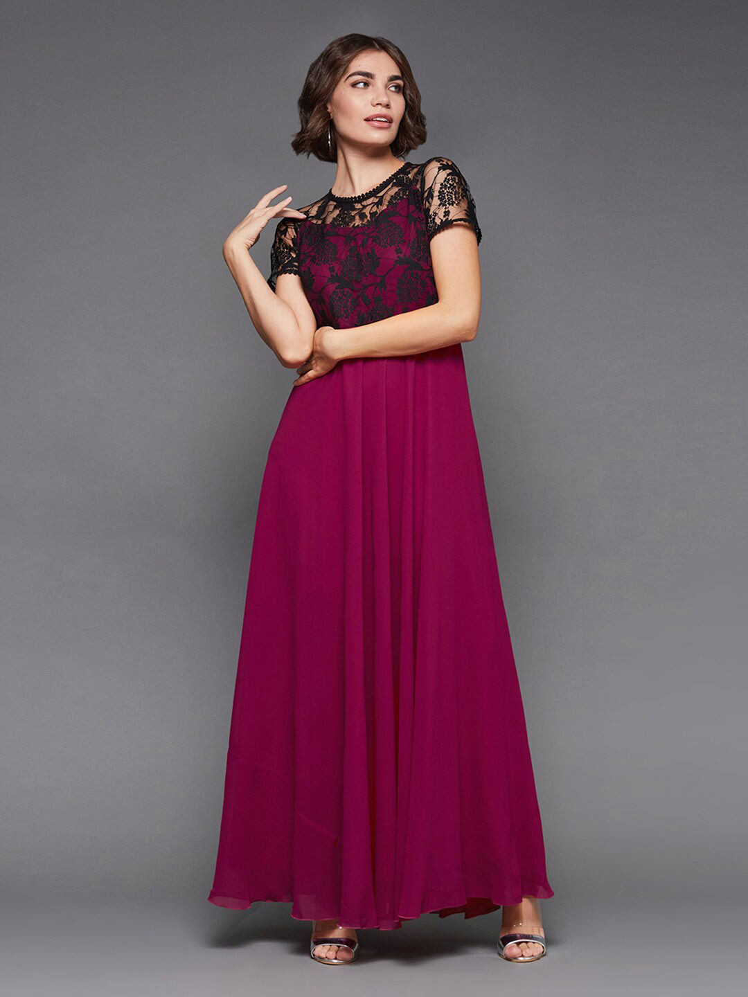 

Miss Chase Georgette Maxi Dress, Pink