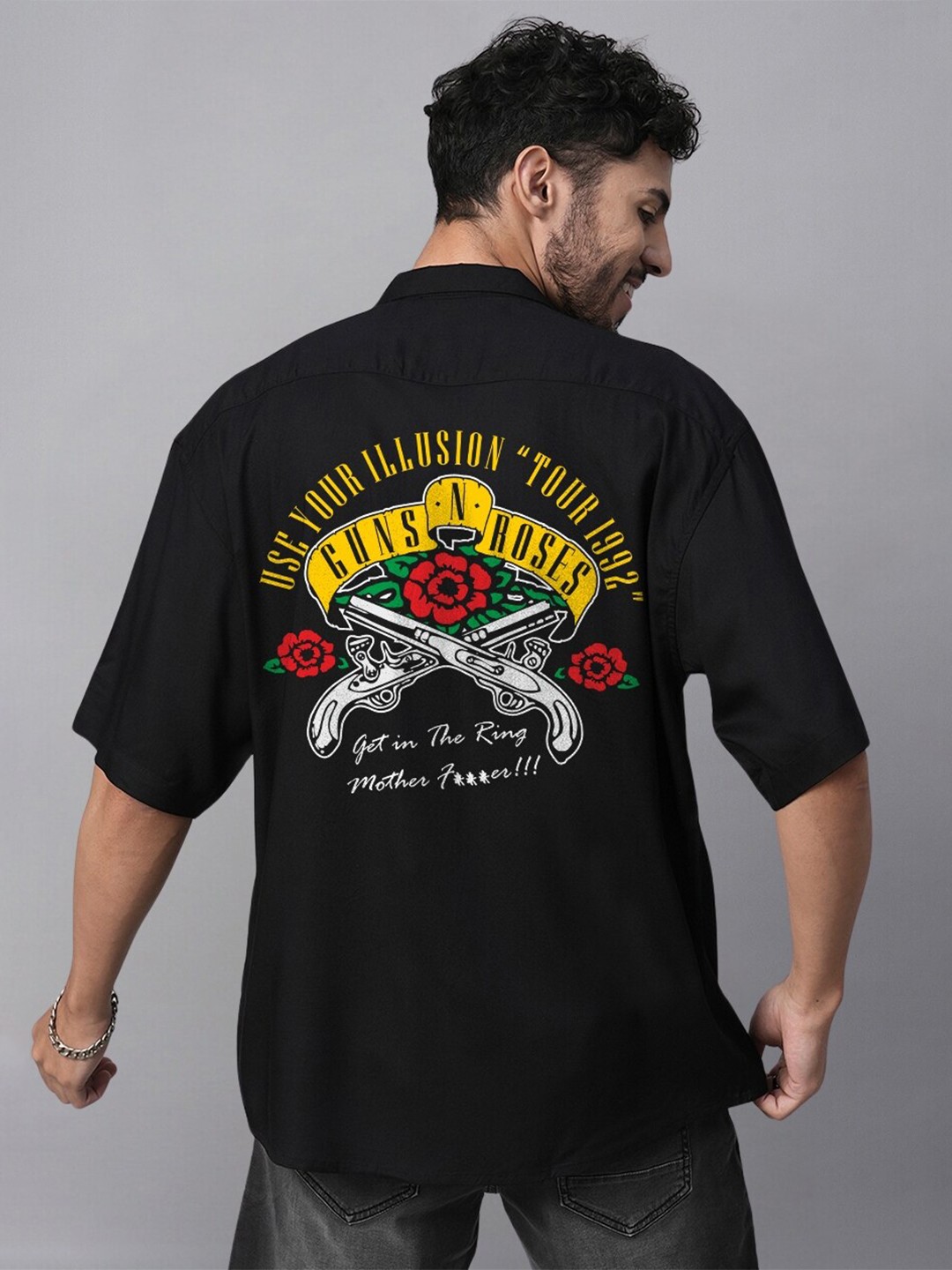 

PRONK Men Black Relaxed Opaque Printed Casual Shirt