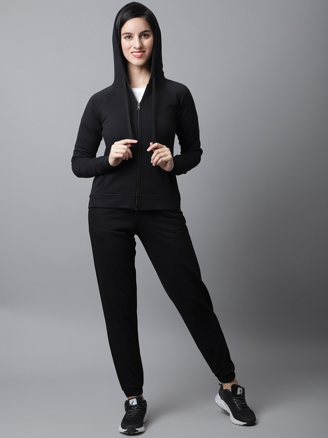 

Rute Hooded Fleece Sweatshirt With Joggers, Black