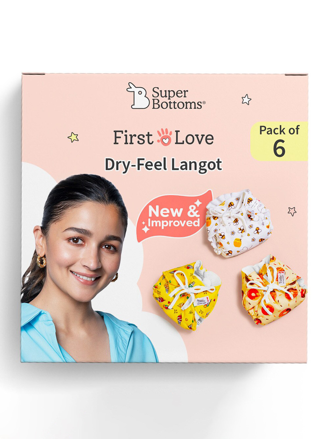 

SuperBottoms 6-Pcs First Love Dry Feel Langot - L-2P, Peach