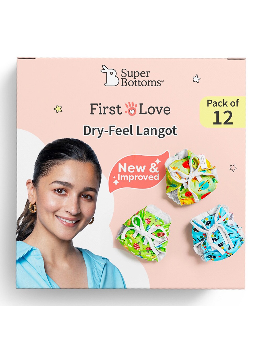 

SuperBottoms 12-Pcs First Love Dry Feel Langot - S-4P, Peach