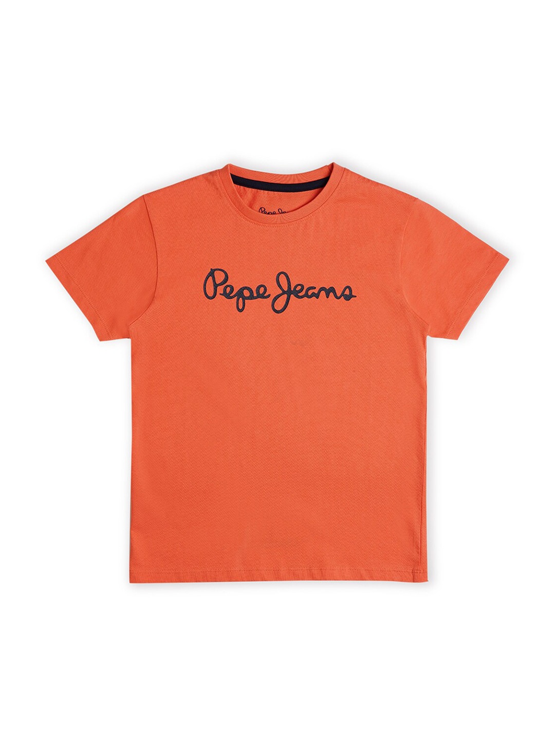 

Pepe Jeans Boys Typography Printed Pure Cotton T-Shirt, Orange