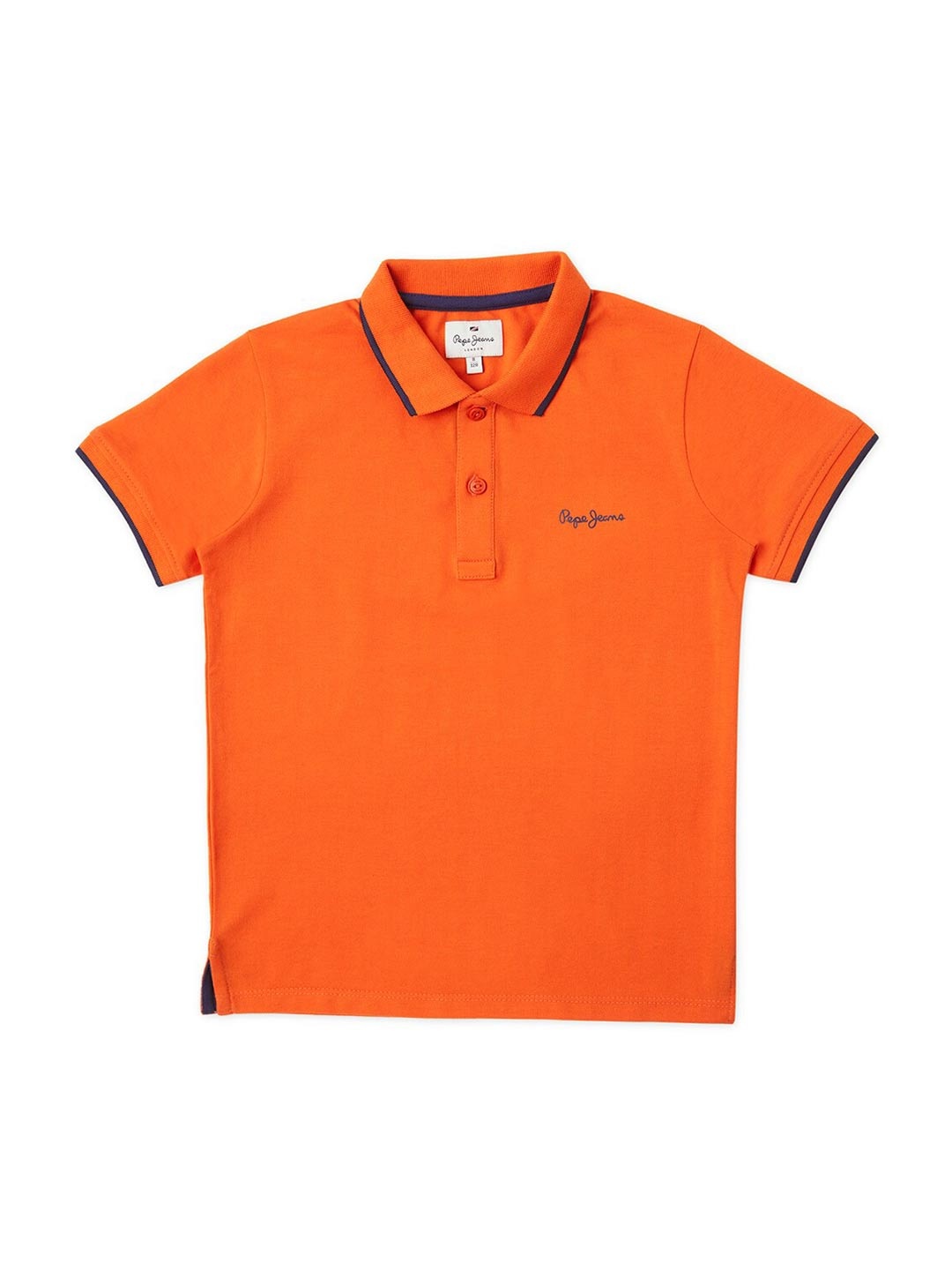 

Pepe Jeans Boys Polo Collar Cotton Applique T-shirt, Orange