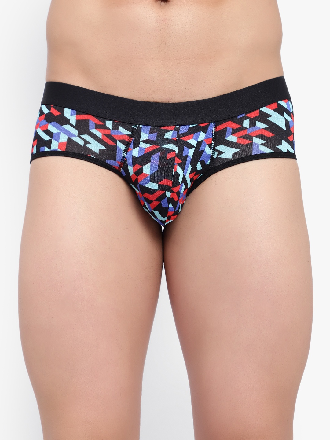 

Bruchi CLUB Pack Of 5 Men Printed Low-Rise Anti-Odour Basic Briefs BRC-ML-BRF802-PRNT-5C-S, Black