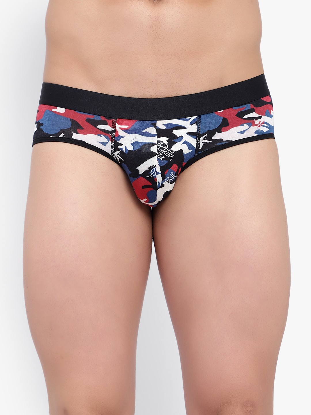 

Bruchi CLUB Pack of 5 Printed Low-Rise Anti Bacterial Briefs BRC-ML-BRF810-PRNT-5C-S, Black
