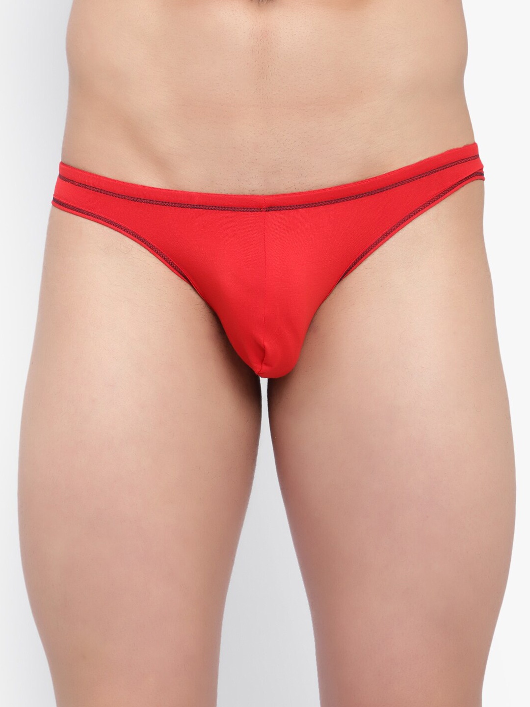 

Bruchi CLUB Pack Of 3 Low Rise Anti Bacterial Thongs Briefs BRC-ML-FOXY-314-RD-3C-S, Red