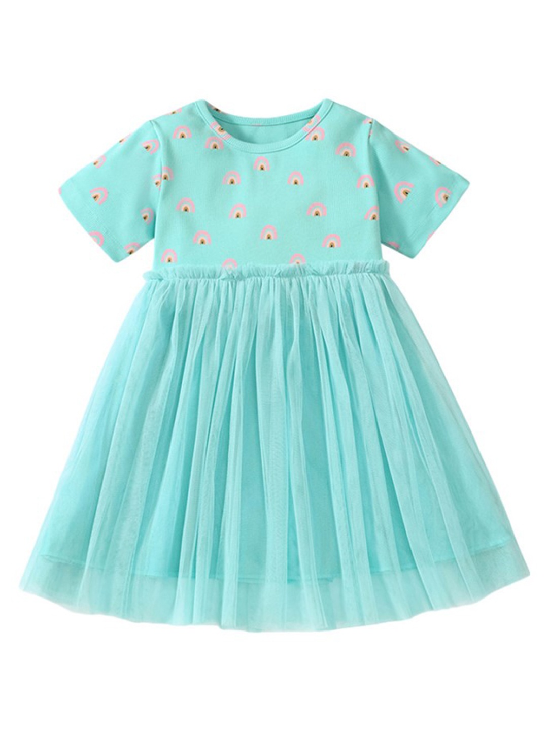 

StyleCast Girl Blue Cotton Embellished Layered Fit & Flare Dress