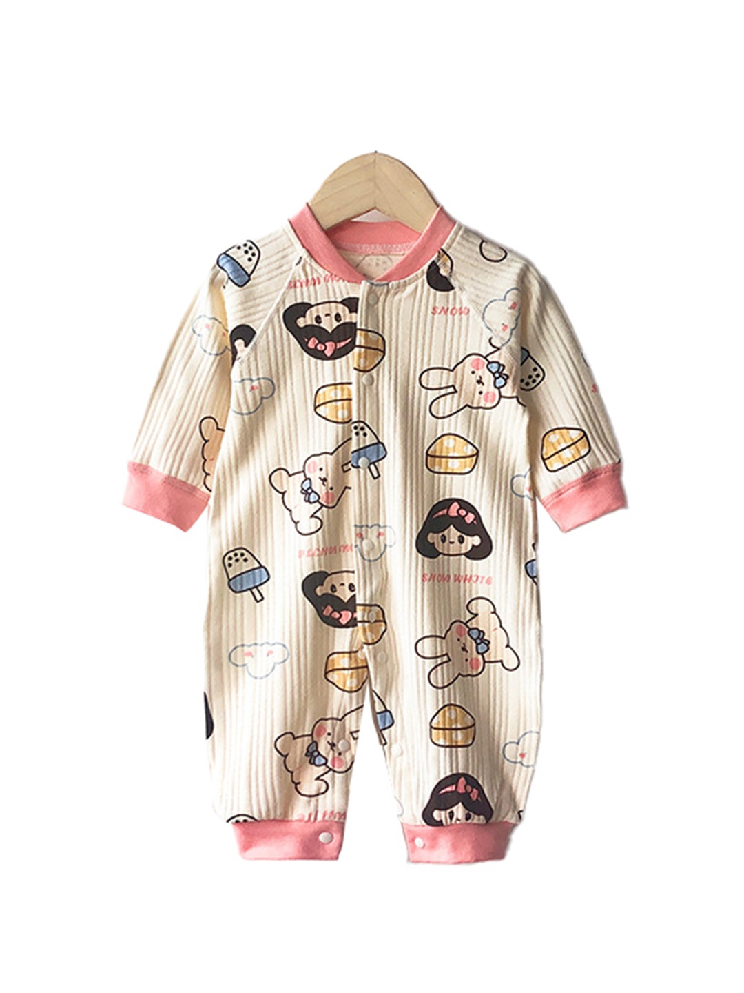 

StyleCast Infant Girls Pink Printed Cotton Rompers