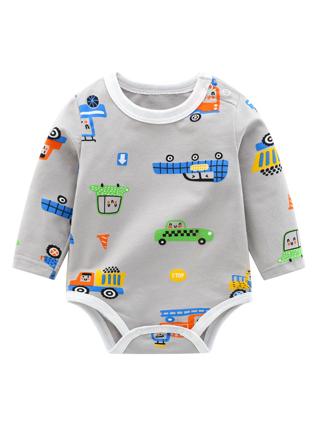 

StyleCast Infants Boys Grey Printed Cotton Bodysuits