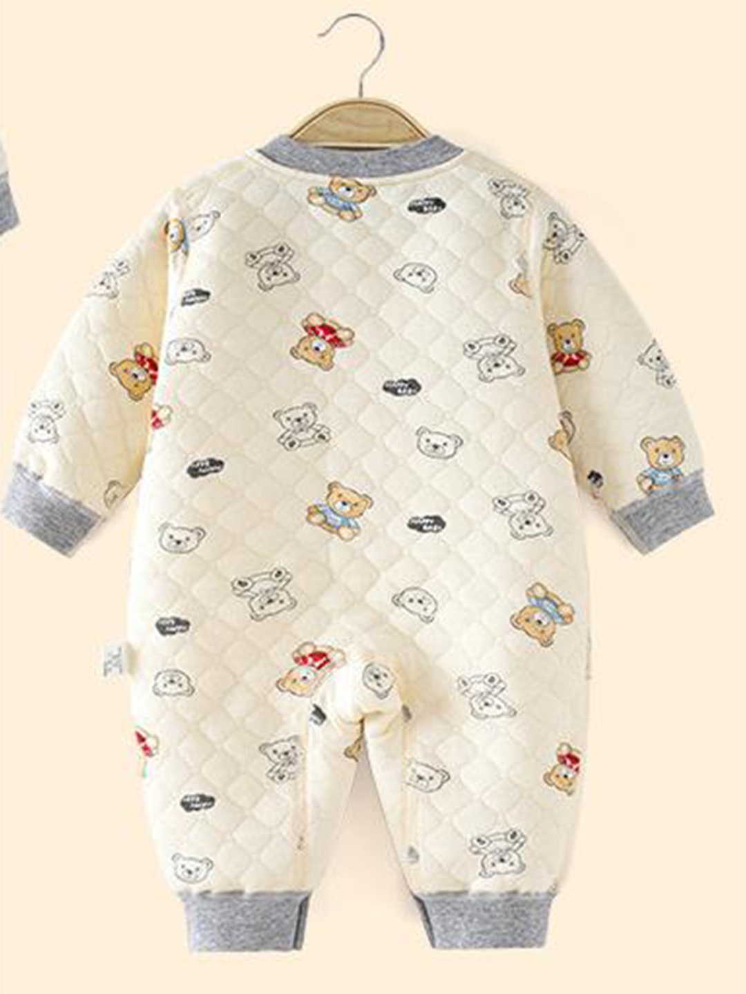 

StyleCast Infant Boys Printed Cotton Rompers, Beige