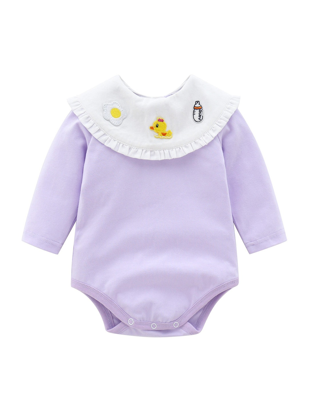 

StyleCast Infants Girls Purple Embroidered Cotton Bodysuit