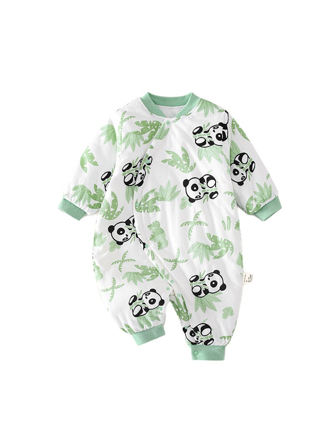 

StyleCast Infant Boys Green Printed Cotton Rompers