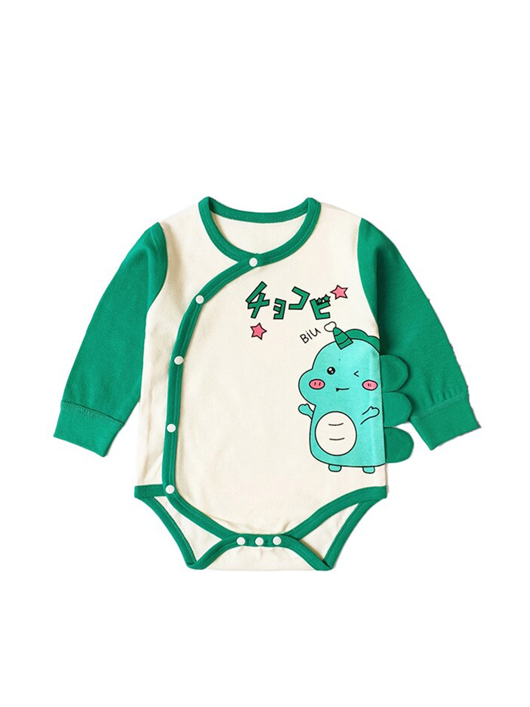 

StyleCast Infants Boys Green Graphic Printed Cotton Bodysuits