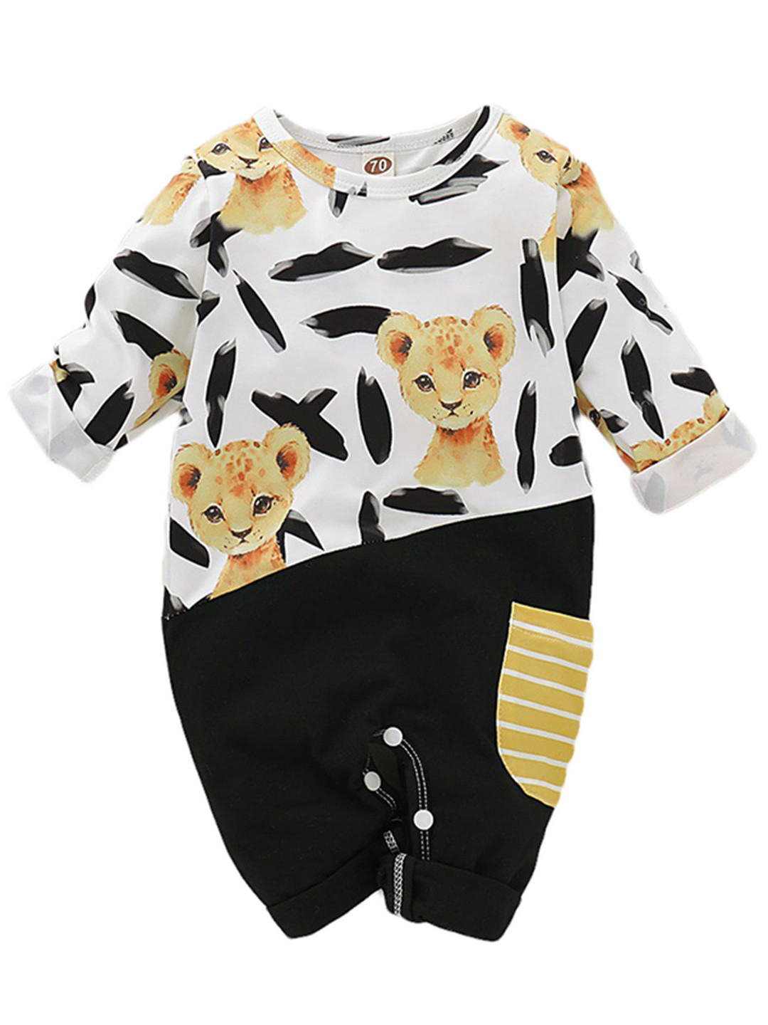 

StyleCast Infants Boys Black Printed Rompers