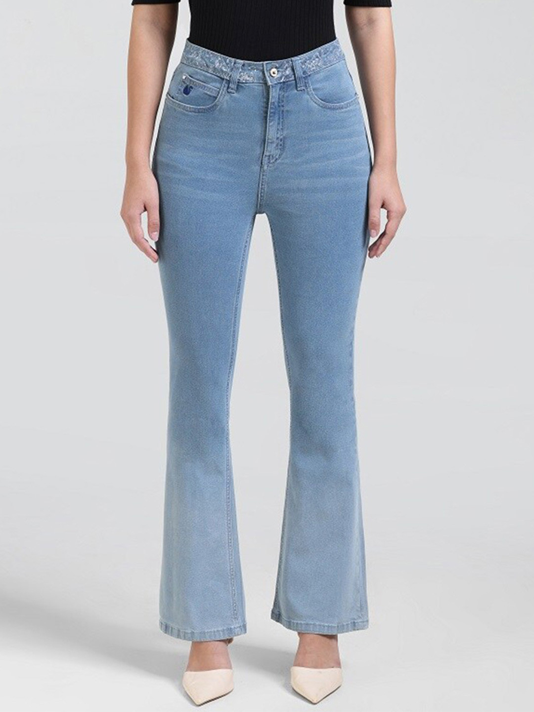 

Gloria Vanderbilt Women Comfort Bootcut High-Rise Stretchable Jeans, Blue