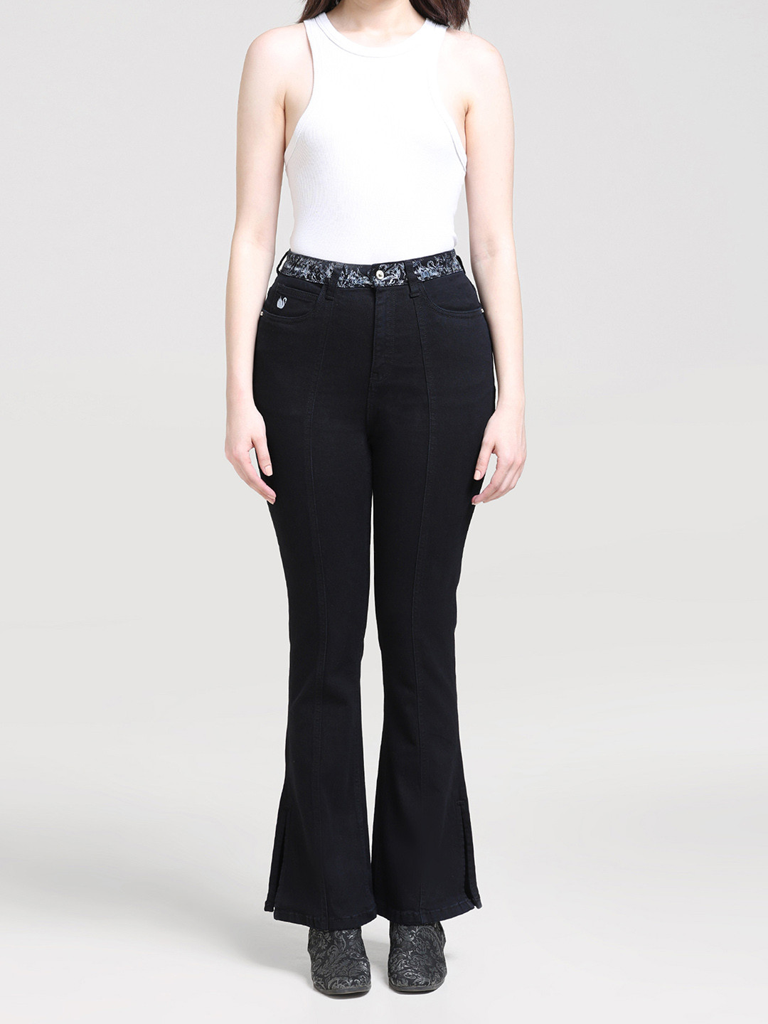 

Gloria Vanderbilt Women Comfort Bootcut High-Rise Stretchable Jeans, Black