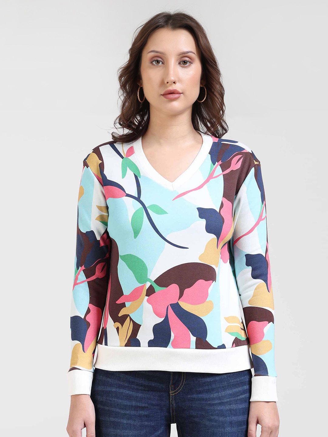 

Gloria Vanderbilt Abstract Printed Sweatshirt, Blue