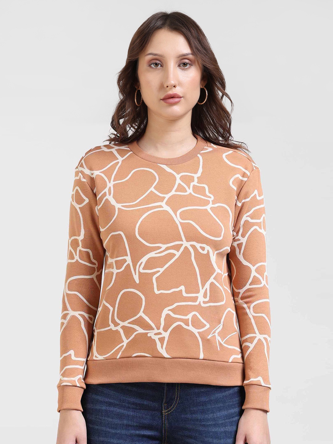 

Gloria Vanderbilt Abstract Printed Sweatshirt, Brown