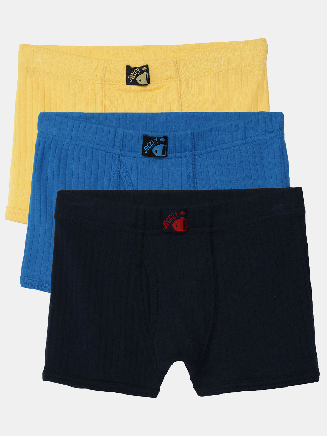 

Jockey Boys Pack Of 3 Super Combed Cotton Rib Solid Trunk -3036, Assorted