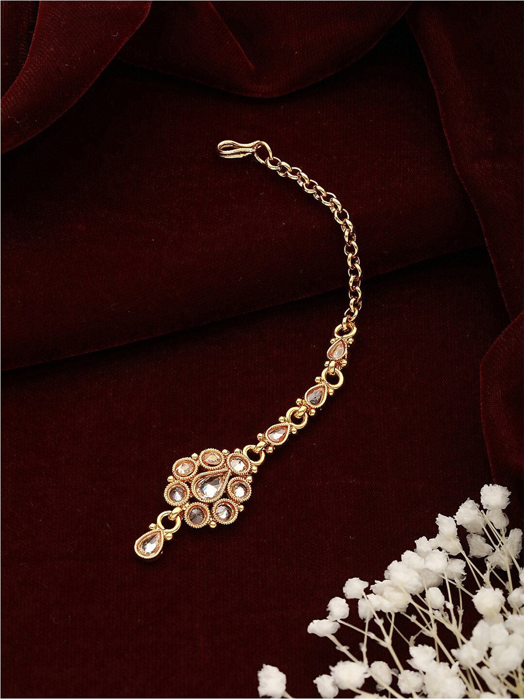 

Jazz and Sizzle Kundan-Studded Maang Tikka, Gold