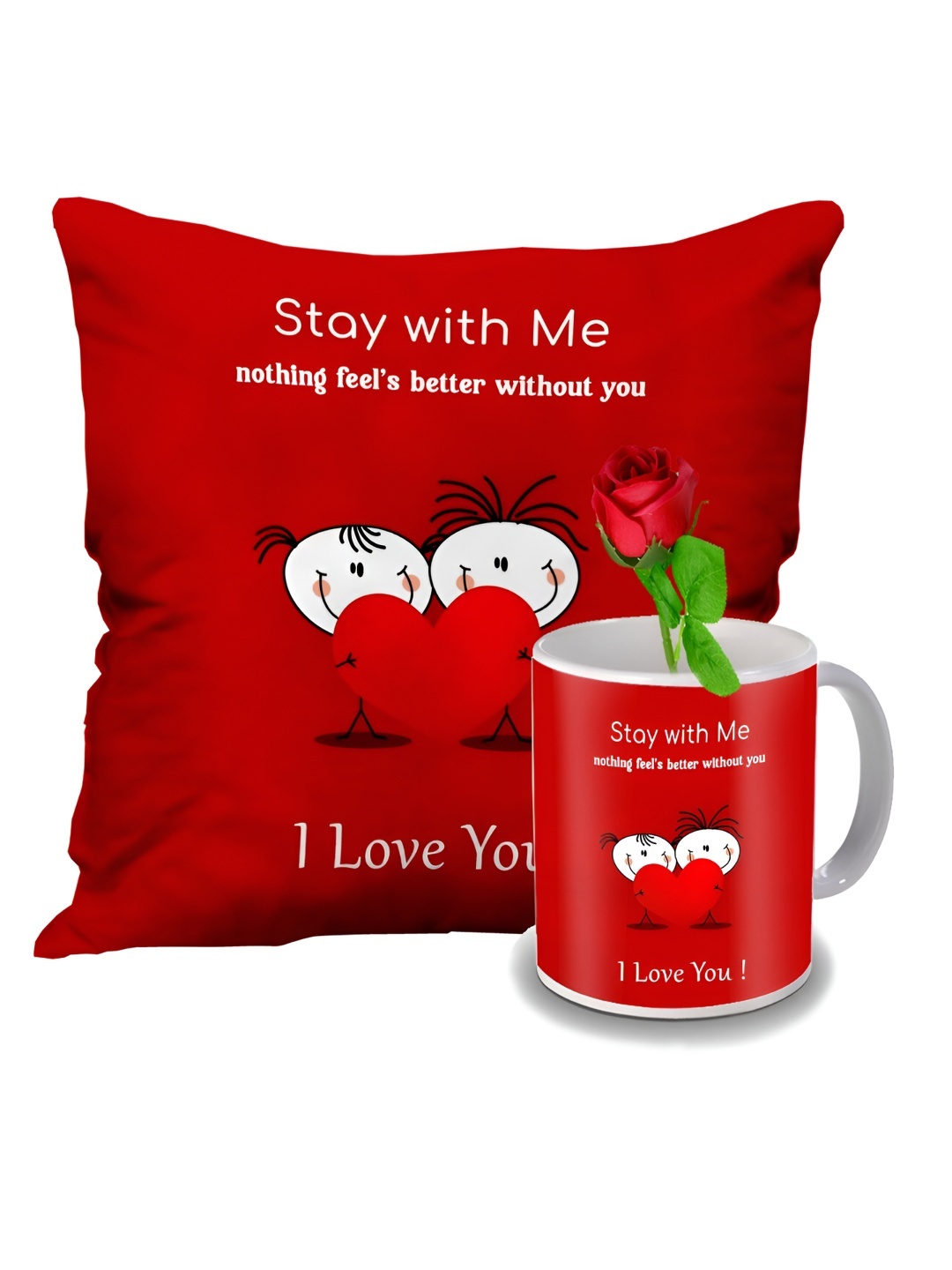 

ME & YOU Red & White 3 Pcs Printed Valentine Home Gift Set