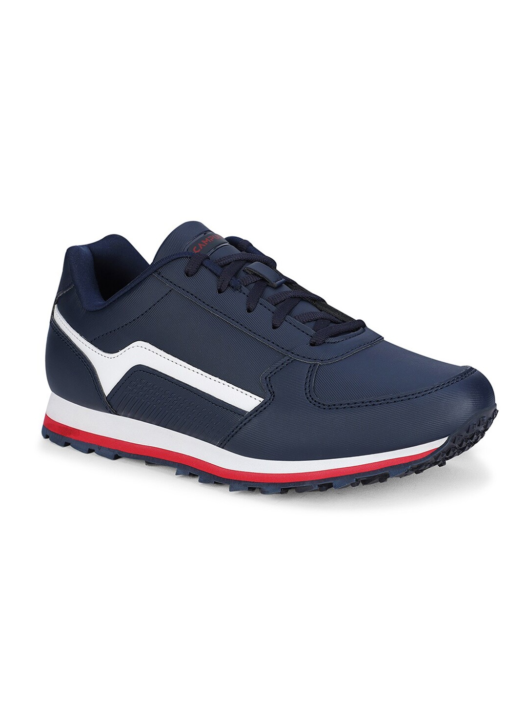 

Campus Men Round Toe Lace-Ups Retro Sneakers, Navy blue