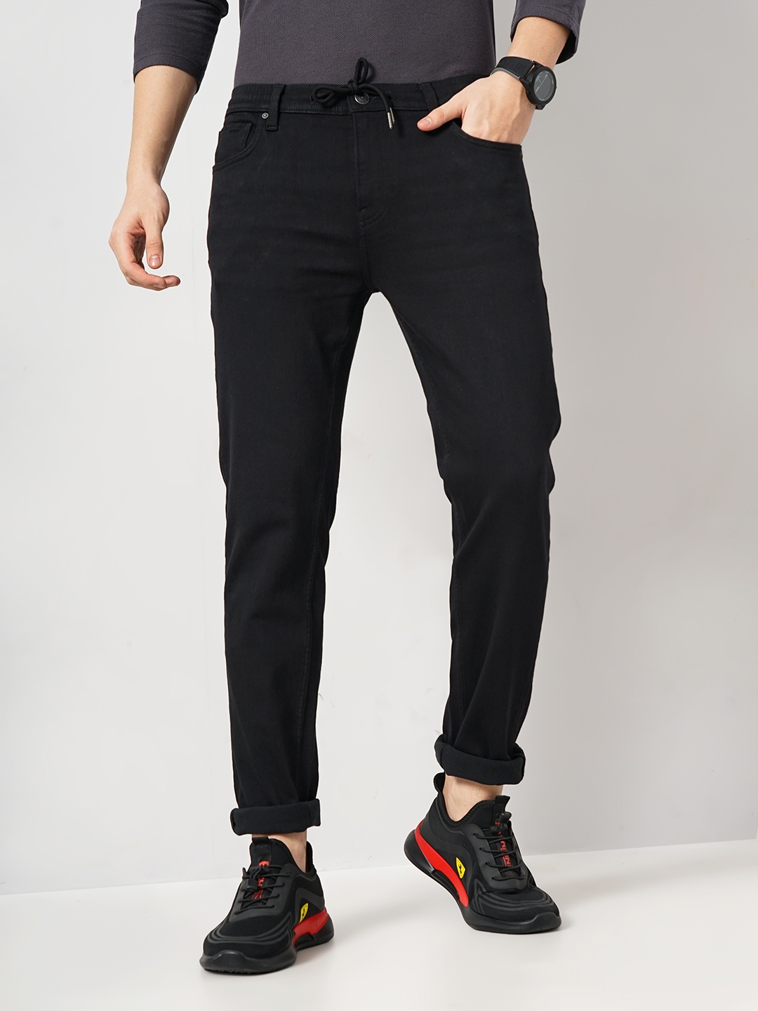 

Celio Men Jean Slim Fit Mid-Rise Stretchable Jeans, Black